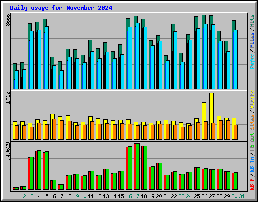 Daily usage for November 2024