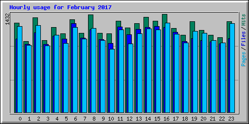 Hourly usage for February 2017