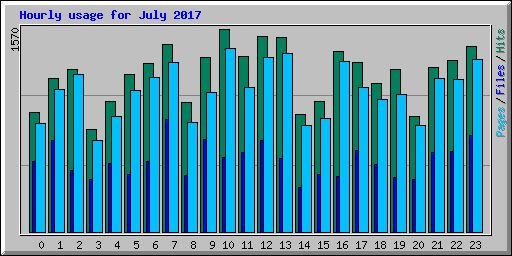 Hourly usage for July 2017