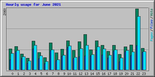 Hourly usage for June 2021