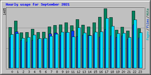 Hourly usage for September 2021