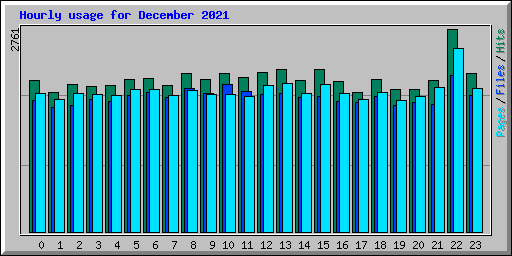 Hourly usage for December 2021