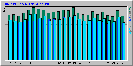 Hourly usage for June 2022