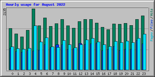 Hourly usage for August 2022