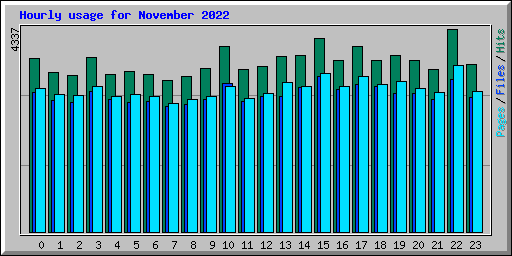 Hourly usage for November 2022